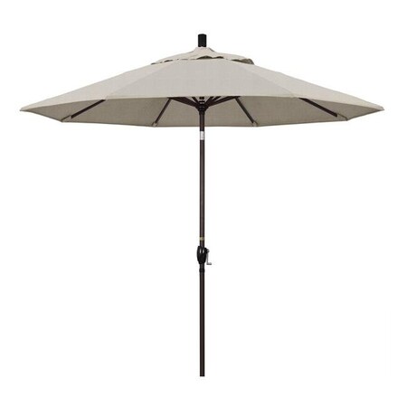 California Umbrella California Umbrella GSPT908117-F77 9 ft. Aluminum Market Umbrella Push Tilt - Bronze-Olefin-Woven Granite GSPT908117-F77